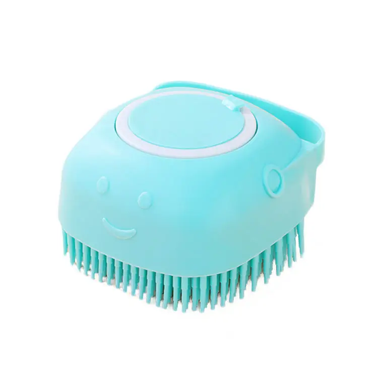 Soft Silicone Pet Bath Brush with Shampoo Dispenser - Dog Grooming Comb 5
