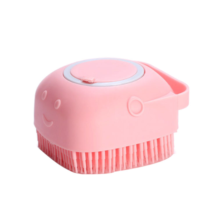 Cepillo de baño Roadreign para perros y gatos, dispensador de champú de silicona suave, cepillo de masaje para el aseo. 6