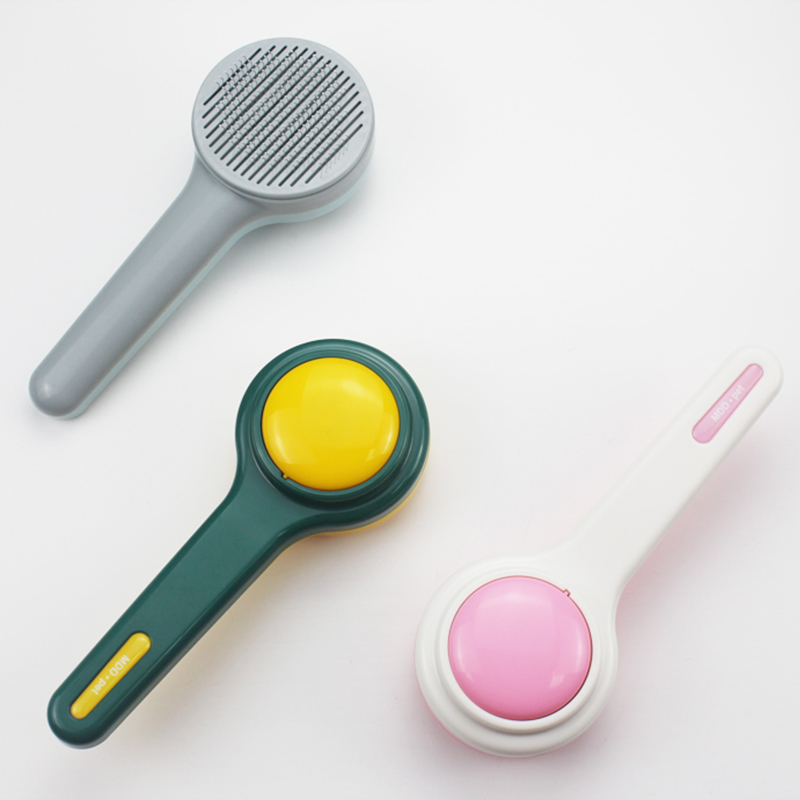 Quality pet hair removal comb plastic self-cleaning cats grooming combs Manufacturer | Roadreign 9