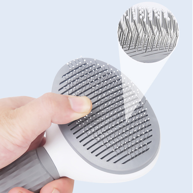 Pet Cat Hair Remover Comb Automatic Plastic Dog Massage Comb Brush