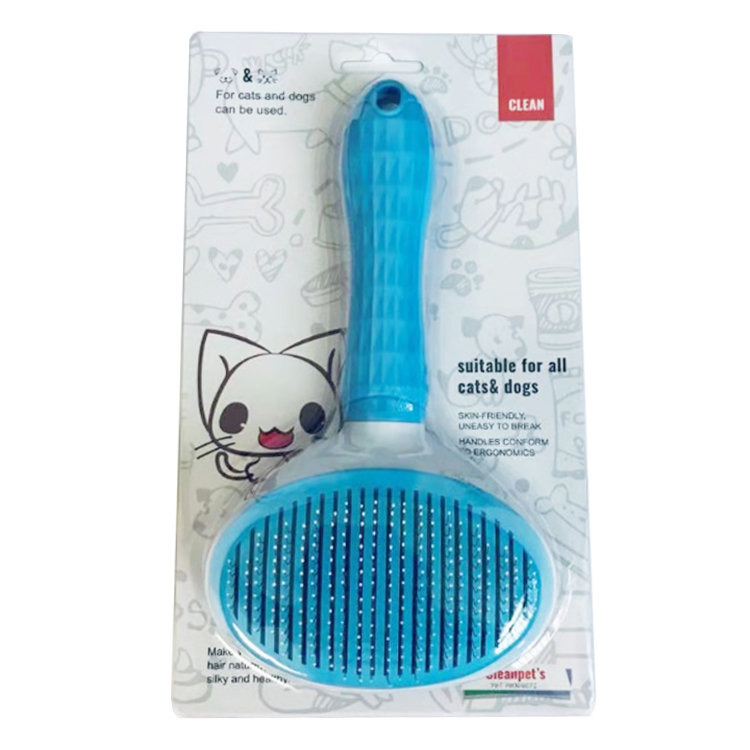 ROADREIGN - Peine quitapelos automático de plástico para gatos y perros. Cepillo masajeador para el cuidado de mascotas. 6