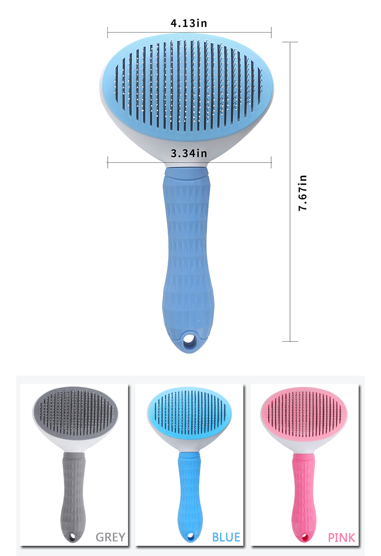 Pet Cat Hair Remover Comb Automatic Plastic Dog Shedding Massage Brush 10