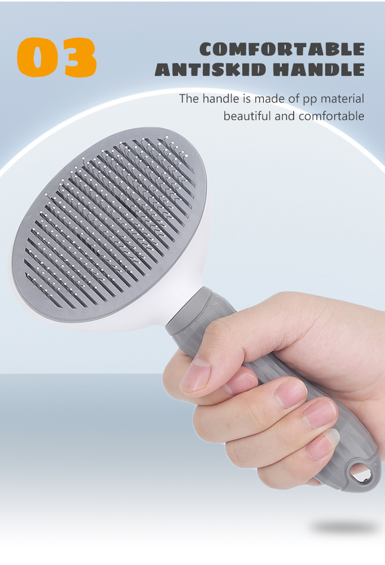Pet Cat Hair Remover Comb Automatic Plastic Dog Shedding Massage Brush 8
