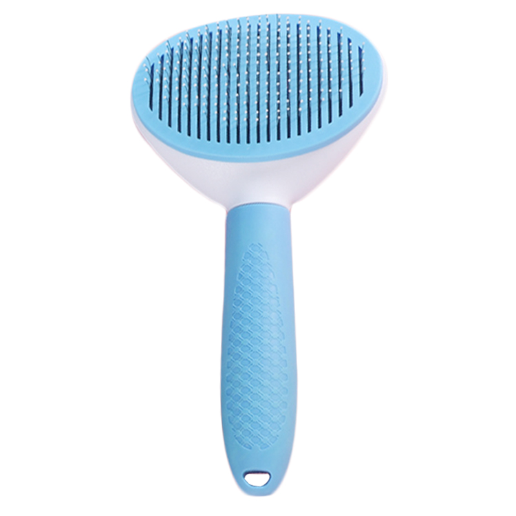 Customized dog hair comb plastic pet self-cleaning brush for cat fur hair remover manufacturers | Roadreign LL-6327 8