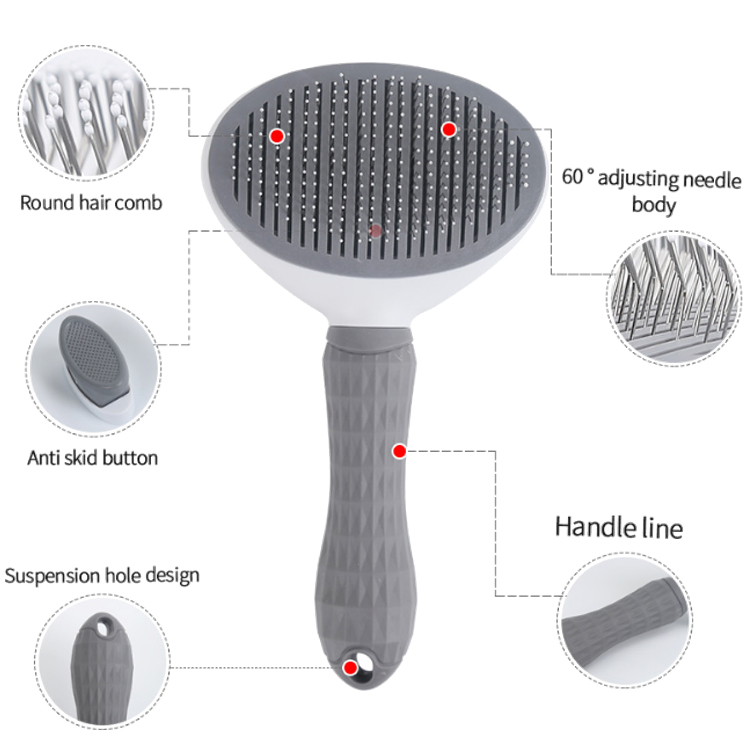 Quality cats floating hair remover brush plastic pets grooming comb Manufacturer | Roadreign LL-6328 11