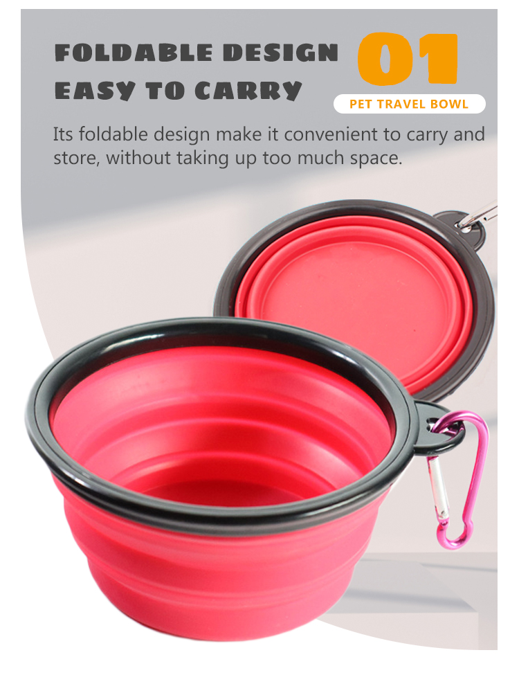 Quality Pet Travel Bowls Collapsible Silicone Dog Food Dispensers Manufacturer | Roadreign 11