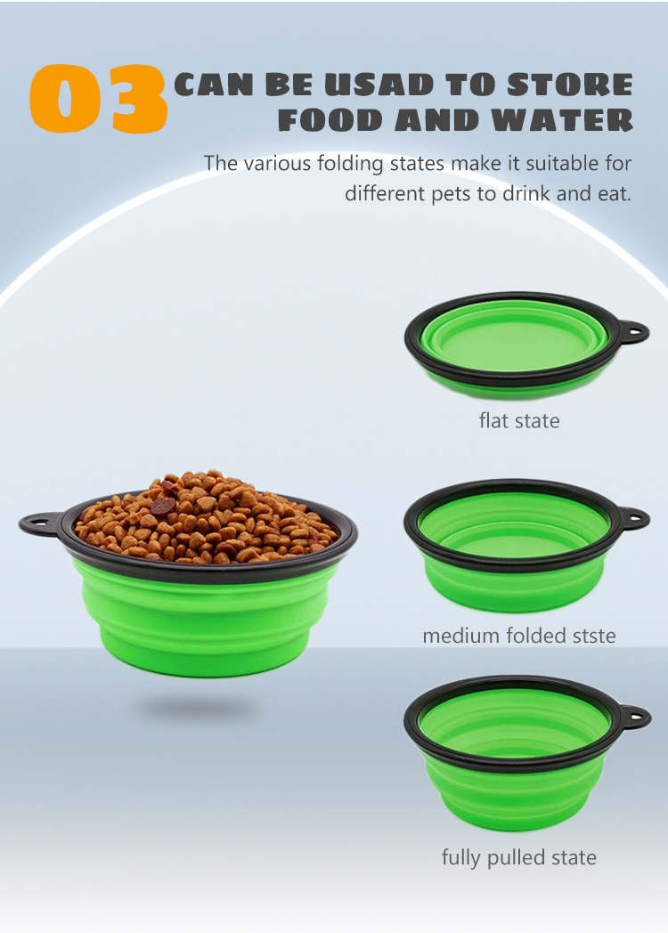 Quality Pet Travel Bowls Collapsible Silicone Dog Food Dispensers Manufacturer | Roadreign 13