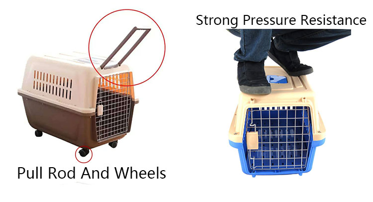 Ventilate Foldable Wholesale Pet Carrier Plastic Pet Cage