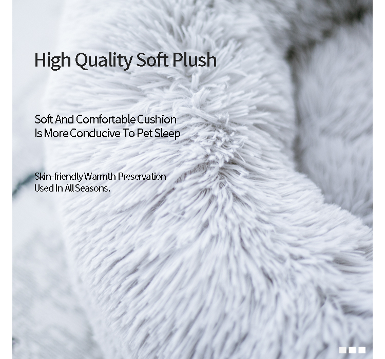 ROADREIGN - Wholesale Washable Pet Warm Cat Rest Luxury Round Dog Bed All Products 2