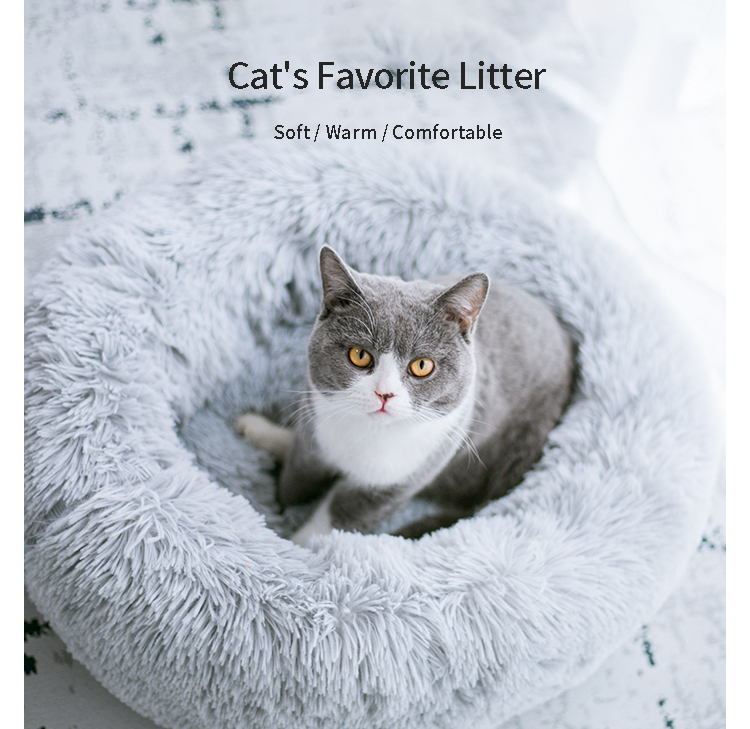 Wholesale Washable Pet Warm Cat Rest Luxury Round Dog Bed