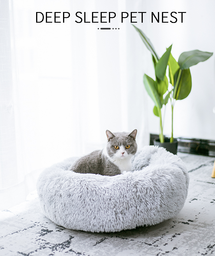 Wholesale Washable Pet Warm Cat Rest Luxury Round Dog Bed