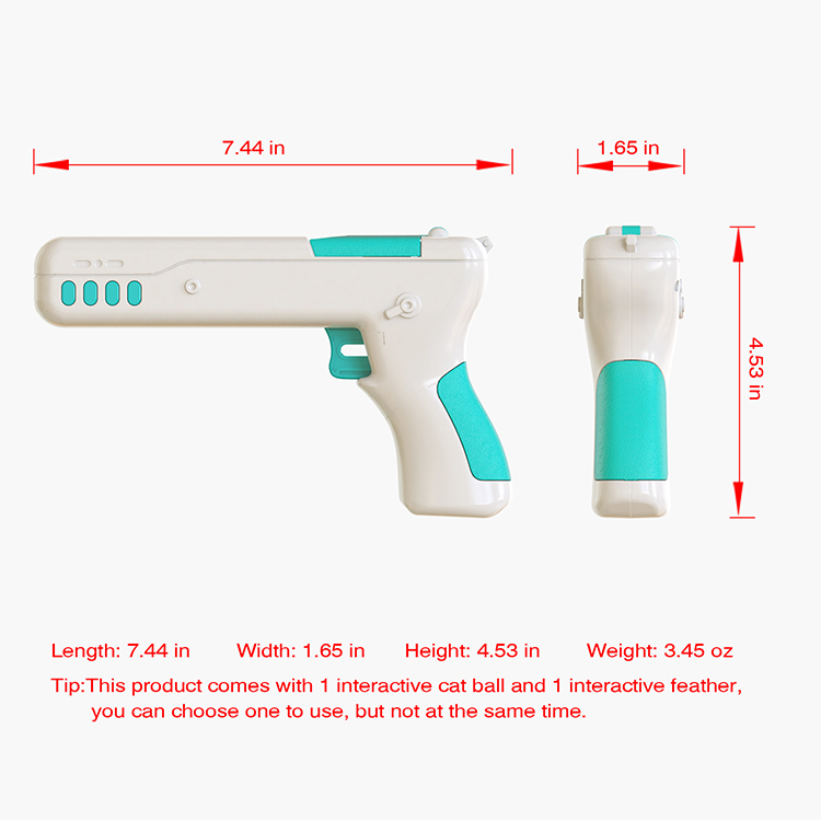 ROADREIGN - Hot Selling New Release Cat Toy Gun Plastic Stick Interactive Cat Teaser Toy Pet Toys 5