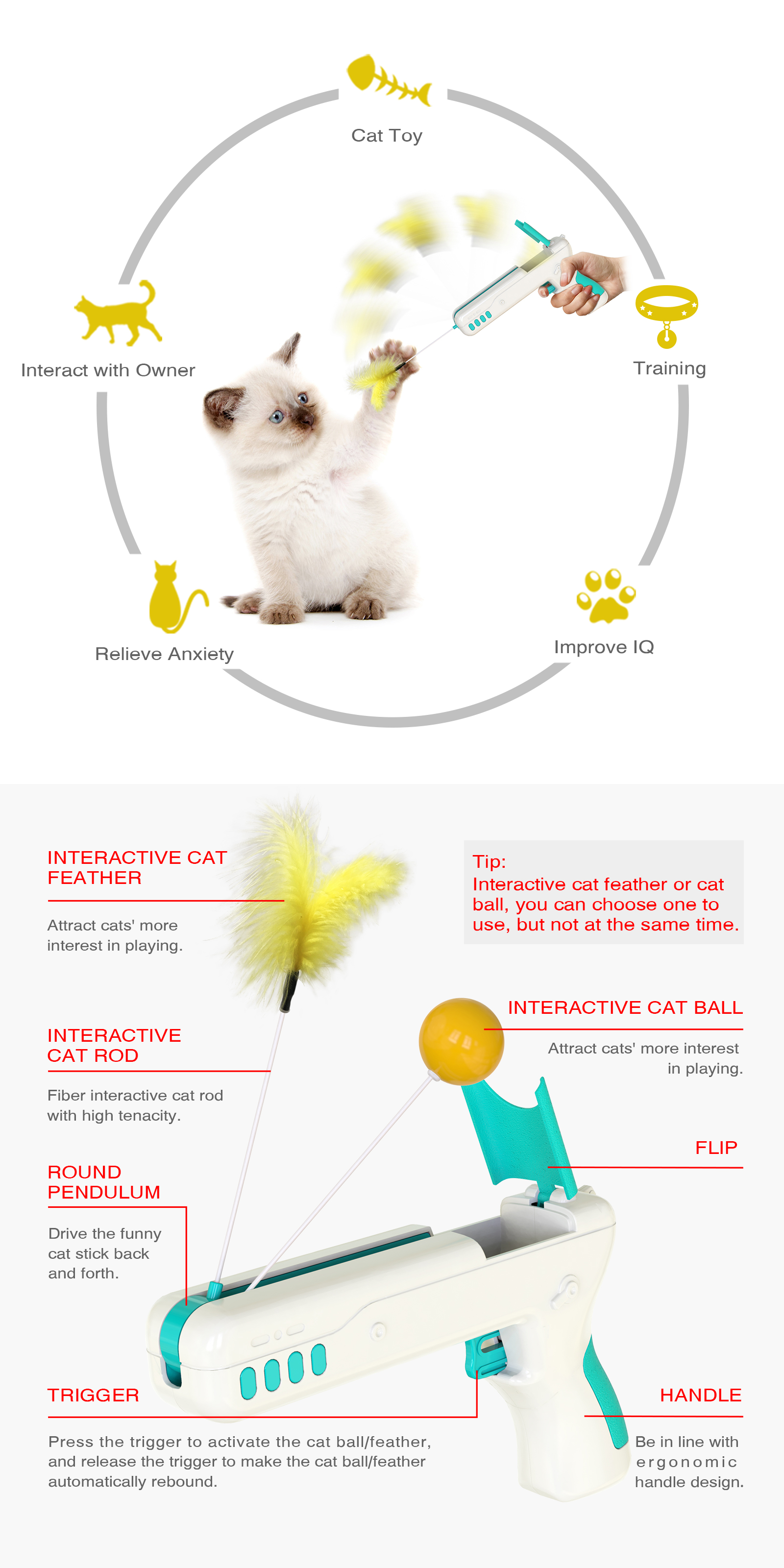 ROADREIGN - Hot Selling New Release Cat Feather Toy , Cat Feather Toy All Products 10