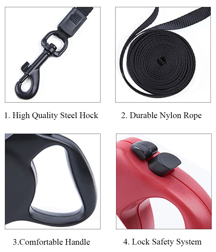 ROADREIGN - Correas retráctiles automáticas de lujo para perros con impresión personalizada. Collares y correas para mascotas. 6