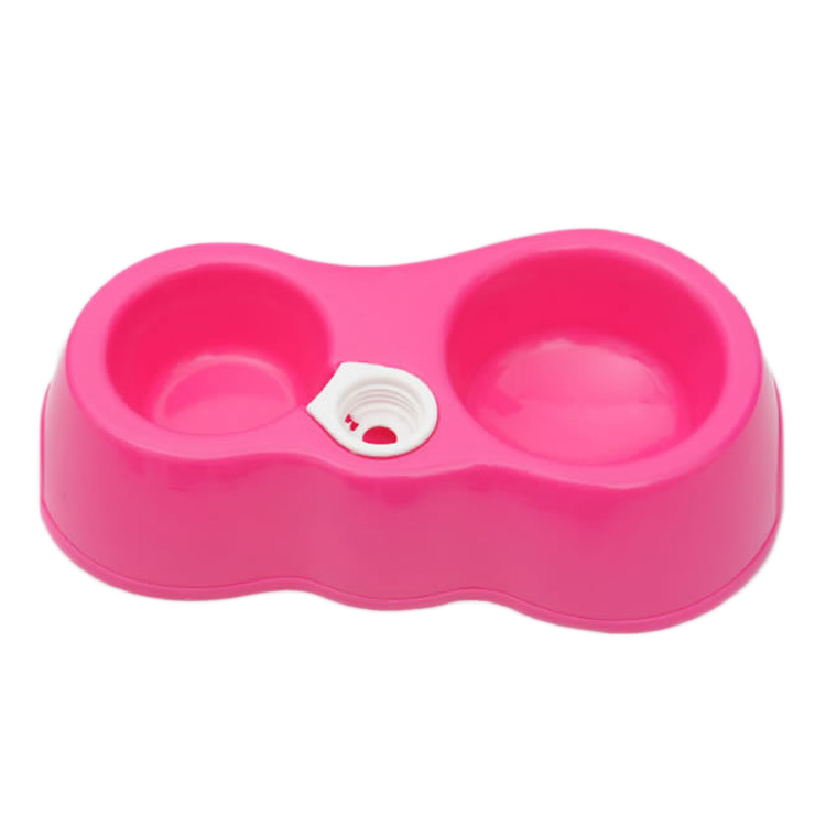Custom Colors Plastic Double Dog Bowl Automatic Pet Water Feeding Bowl