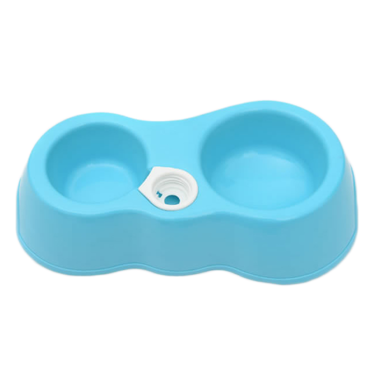 Custom Colors Plastic Double Dog Bowl Automatic Pet Water Feeding Bowl