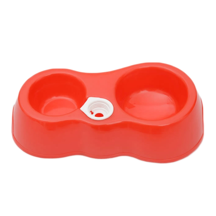 ROADREIGN - Double Bowl Design Pet Feeder Automatic Plastic Cat Water Bowl All Products 1