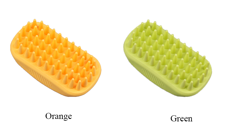 ROADREIGN - Soft TPR Material Pet Grooming Rubber Dog Bathing Brush Pet Brushes 9