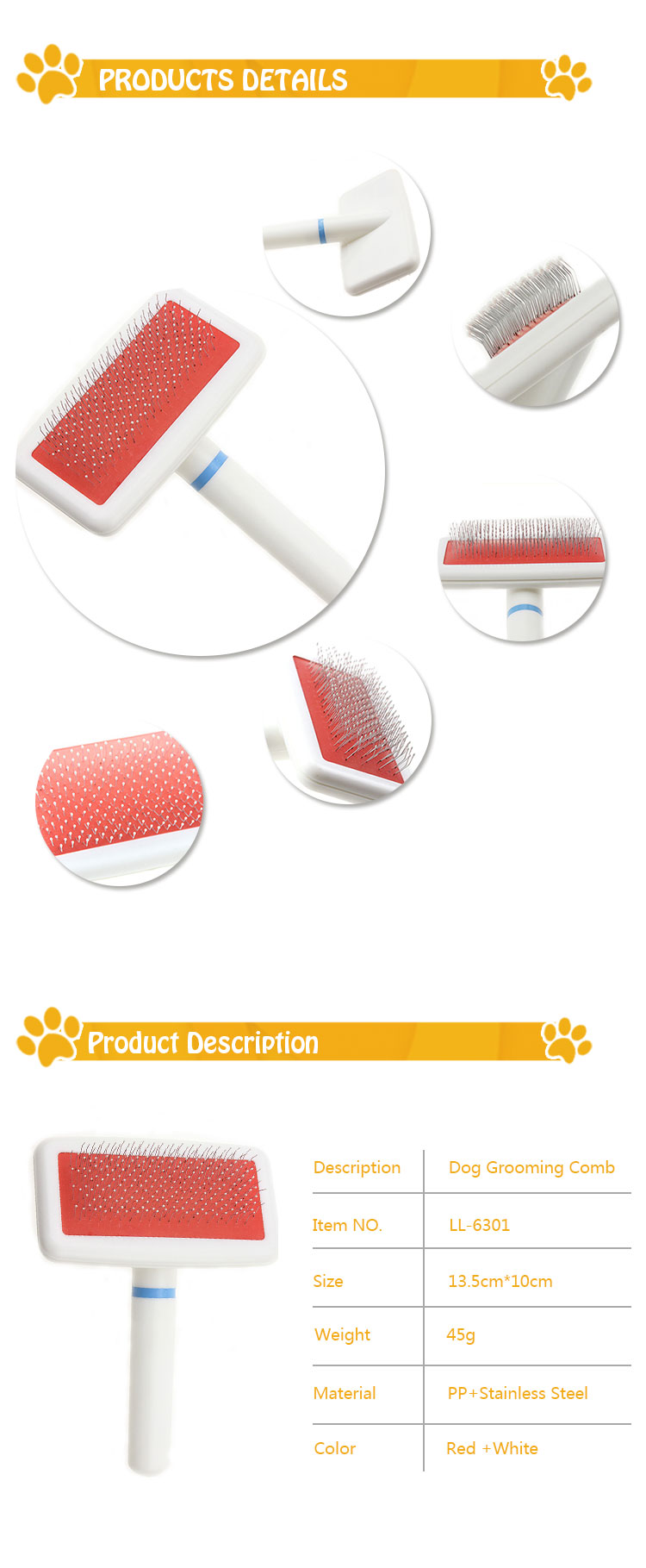 ROADREIGN - Factory Price Wholesale High Quality Dog Brush Hair All Products 9