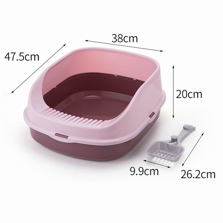 ROADREIGN - Chinese Supplier Pet Cleaning 2021 New Colors Plastic Cat Box Toilet All Products 6