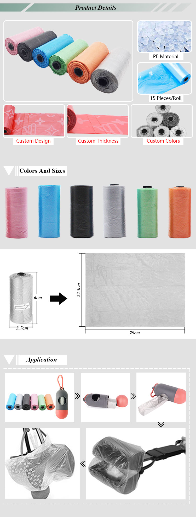 ROADREIGN - Wholesale Eco-Friendly Plastic Poop Bag For Dogs Promotional Products 9