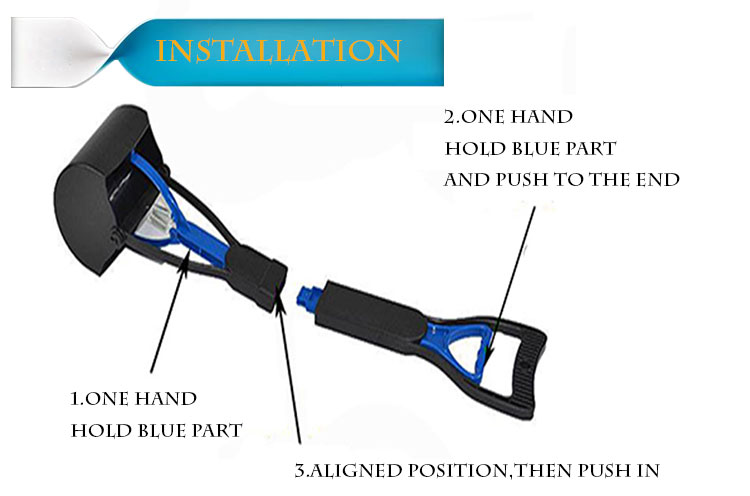 ROADREIGN - Ramasse-crottes pour chien avec manche long de 60 cm en ABS - Accessoires pour animaux de compagnie - Pour le nettoyage des déjections canines - Tous produits 6