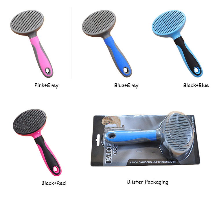 Pet Pin Brush Self Cleaning Dog Grooming Comb , Cat Hair Remover Brush