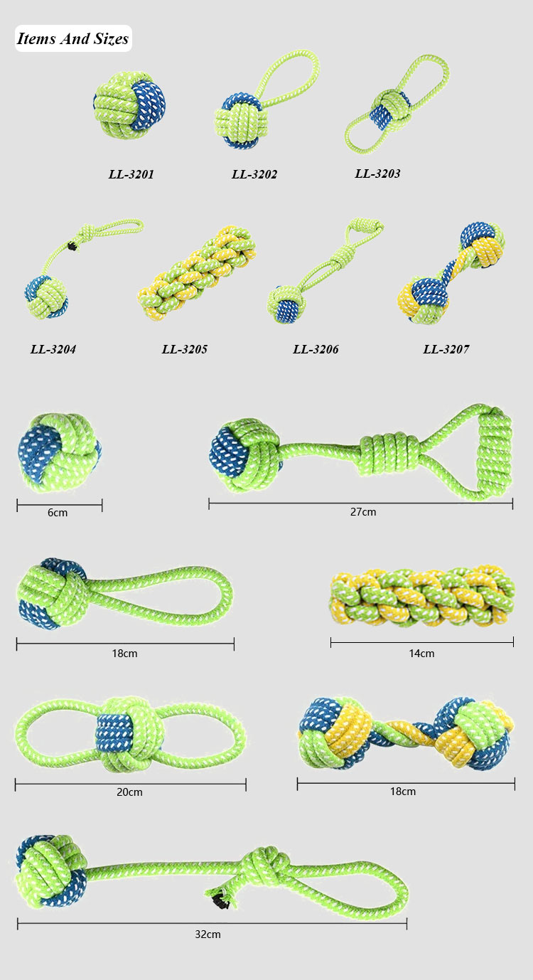 ROADREIGN - Jouets à mâcher pour chiens en corde de coton en gros 11