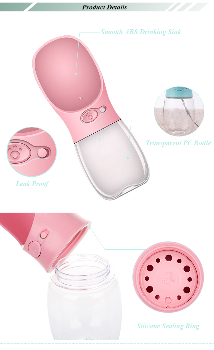 ROADREIGN - Hot Selling Plastic Pet Water Bottle , Outdoor Pet Drinking Bottle Pet Drinking 9