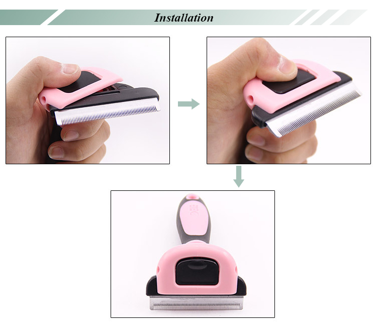 ROADREIGN - Amazon Hot Selling Hair Removal Pet Grooming Brush , Stainless Steel Pet Deshedding Brush All Products 11