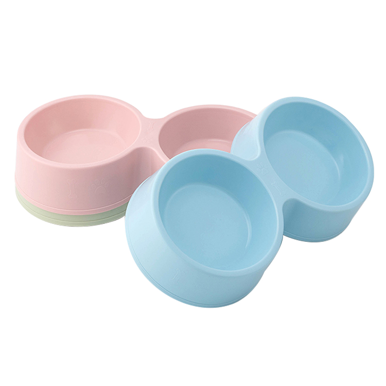 ROADREIGN - Eco-Friendly Plastic Slip Design Double Pet Dog Water And Food Bowl Pet Bowls 1