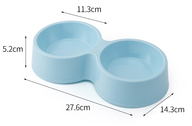 ROADREIGN - Eco-Friendly Plastic Slip Design Double Pet Dog Water And Food Bowl Pet Bowls 12