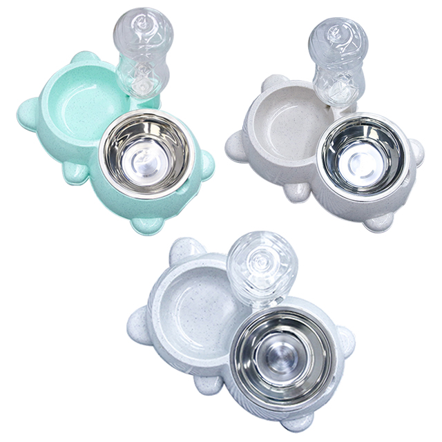 ROADREIGN - Amazon Hot Selling Plastic Double Pet Bowl Pet Bowls 6
