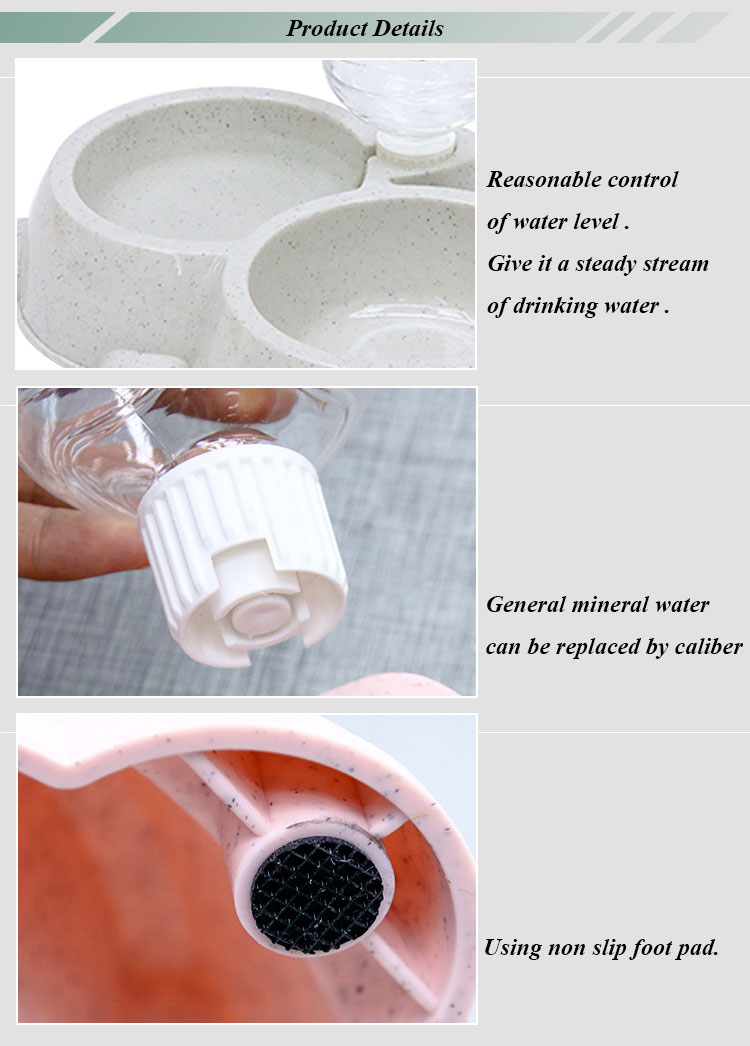 ROADREIGN - Amazon Hot Selling Plastic Double Pet Bowl Pet Bowls 9