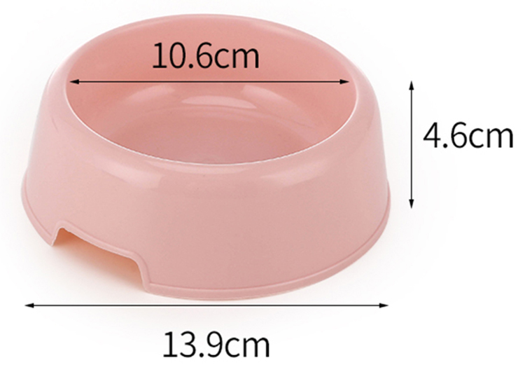 Custom New Colors Round Shape Pet Feeding Plastic Dog Bowl