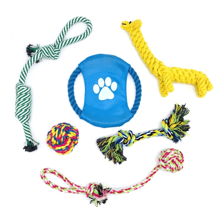 ROADREIGN - Chinese Supplier Durable Pet Chew 5-15 Packs Set Plush Cotton Rope Dog Toy All Products 1