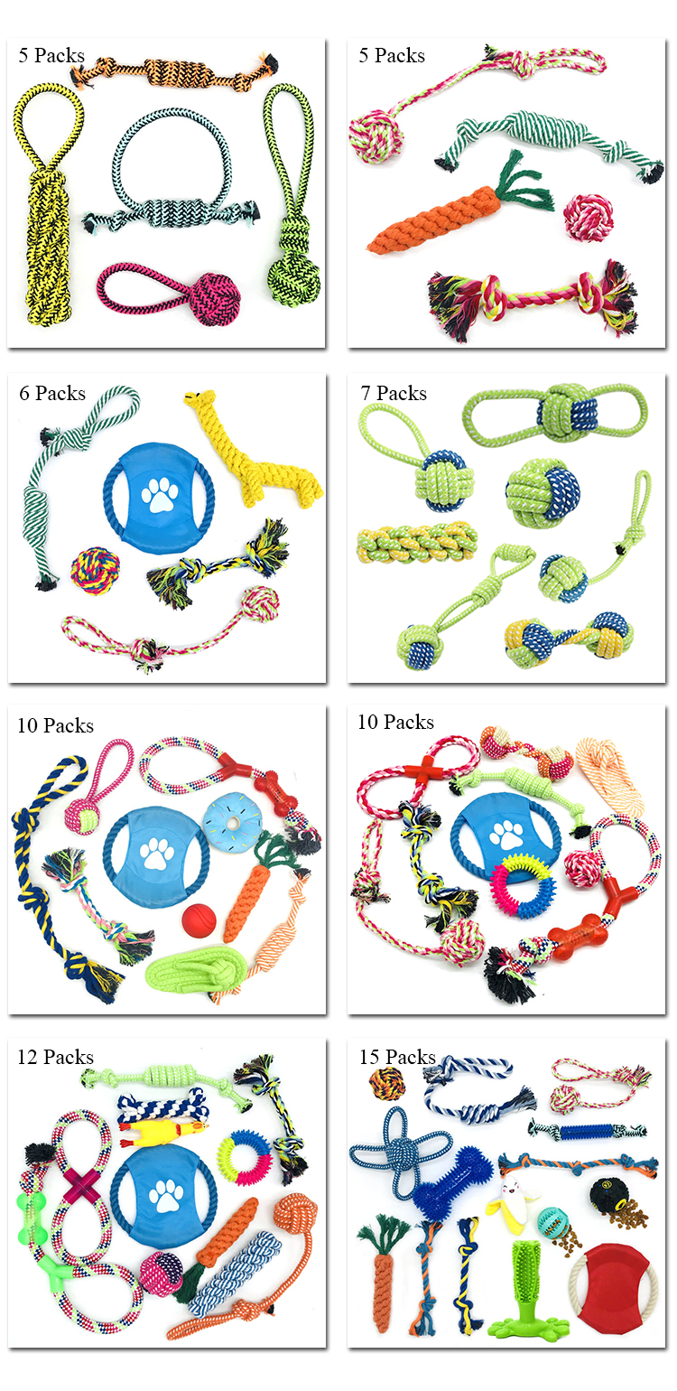 China Manufacturer Hot Sales Free Combination Pet Chew Dog Toy Pack