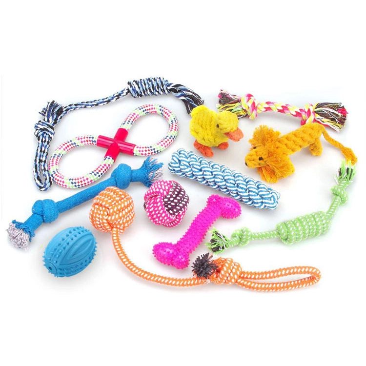 ROADREIGN - Hot Selling Combination Packs Cotton Rope And Rubber Pet Chew Ball Dog Activity Toy All Products 1