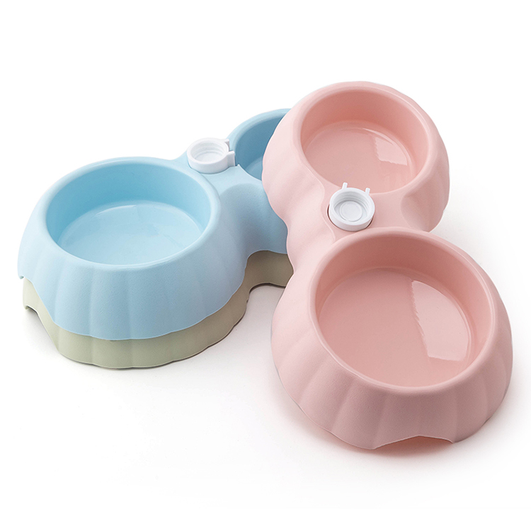 ROADREIGN - Wholesale Plastic Non-Slip Double Dog Feeding Bowl Pet Bowls 1