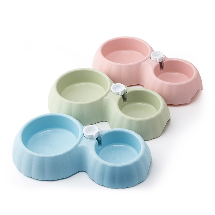 ROADREIGN - Wholesale Plastic Non-Slip Double Dog Feeding Bowl Pet Bowls 2