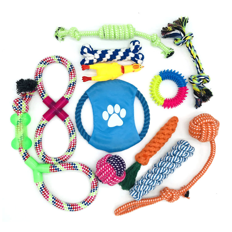ROADREIGN - Bulk Buying Cheap Cotton Rope 5-15 Packs Set Dog Toys Pet All Products 6