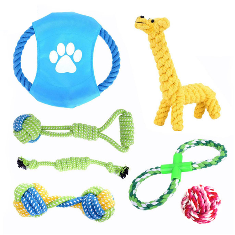 ROADREIGN - Chinese Supplier Durable Pet Chew 5-15 Packs Set Plush Cotton Rope Dog Toy All Products 3
