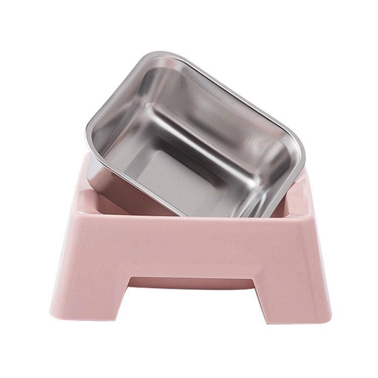 ROADREIGN - Sample Colors Pet Feeder Products Square Stainless Steel Dog Bowl Pet Bowls 1