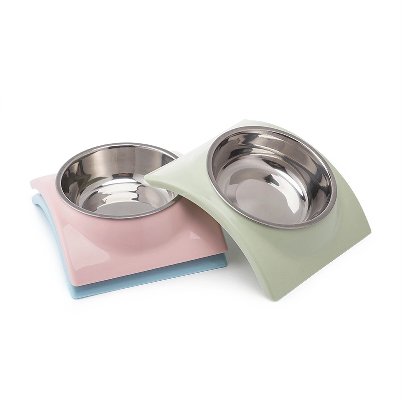 ROADREIGN - Wholesale Plastic Bottom High Quality Stainless Steel Dog Bowl Pet Bowls 1