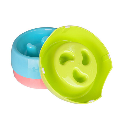 ROADREIGN - Cheap Pet Slow Feeder Plastic Dog Food Bowl Pet Bowls 3