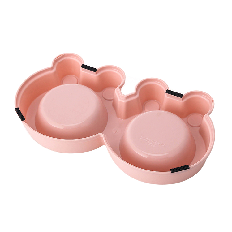 ROADREIGN - Wholesale Frog Shaped Double Stainless Steel Dog Bowl Pet Bowls 6