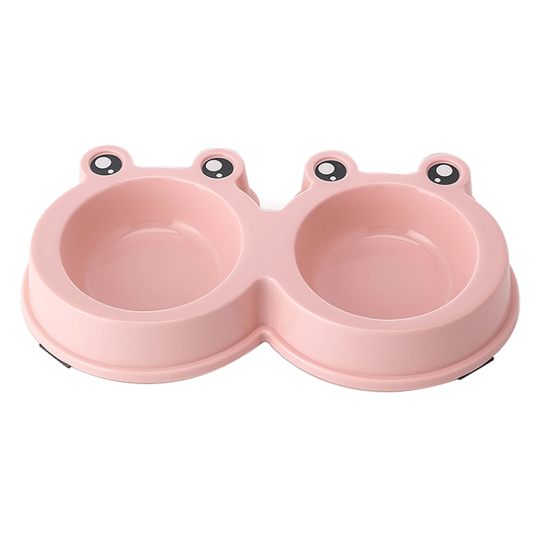 ROADREIGN - Wholesale Frog Shaped Double Stainless Steel Dog Bowl Pet Bowls 5