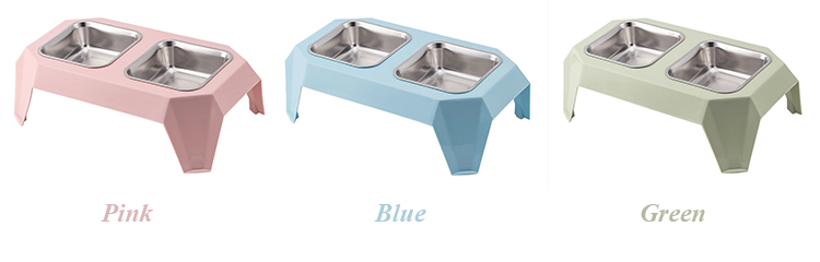 ROADREIGN - New Colors Design Double Stainless Steel Raised Pet Dog Bowl Pet Bowls 11