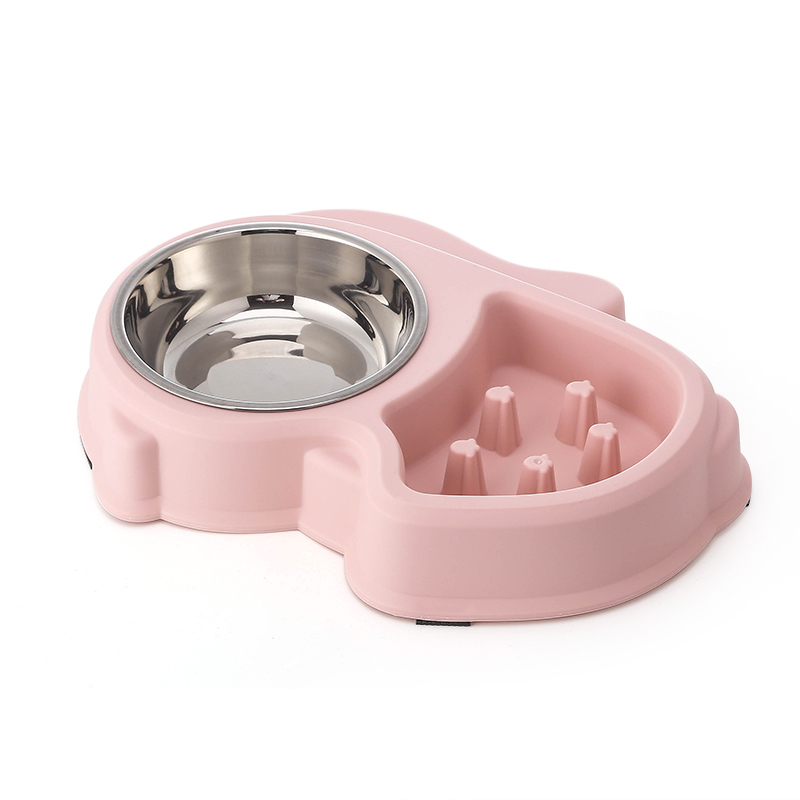 ROADREIGN - Comedero lento de plástico para perros al por mayor, comedero doble de acero inoxidable para mascotas. 6