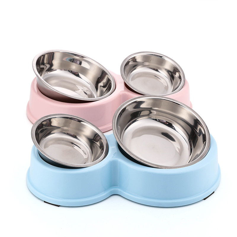 ROADREIGN - Wholesale Pet Feeder Products Double Stainless Steel Dog Bowl Pet Bowls 6
